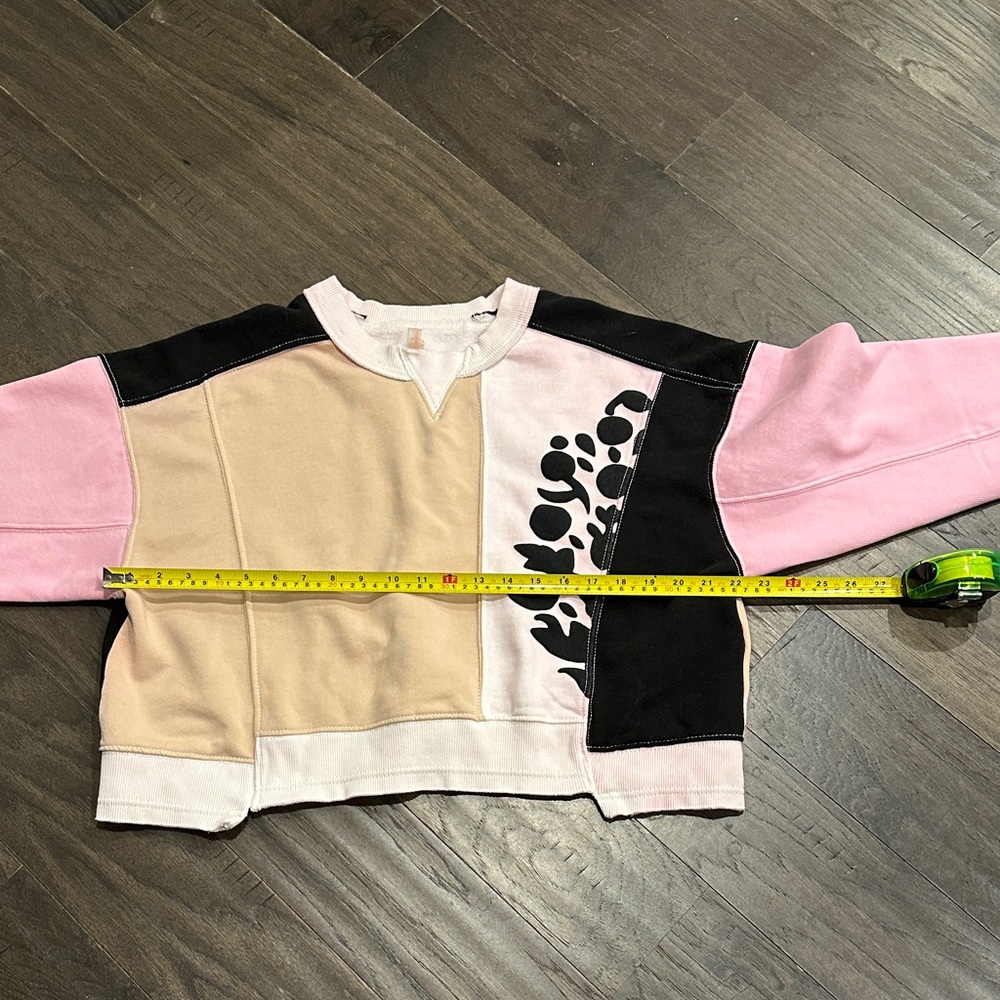 Free People Logo Color-block Crew Sweatshirt